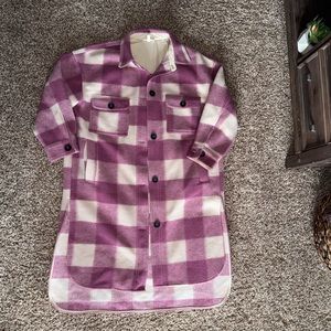 Pink Ripple Shacket M/L